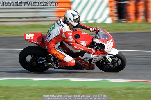 2008-05-11 Monza 0290 Superstock 1000 - 96 Matej Smrz - Honda CBR1000RR